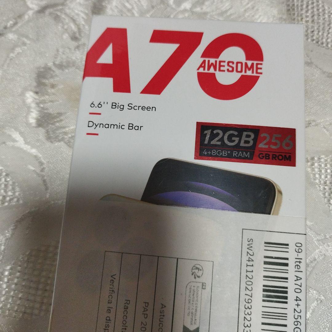 未開封itel a70 8GB RAM 256GB スマートフォン　ブラック
