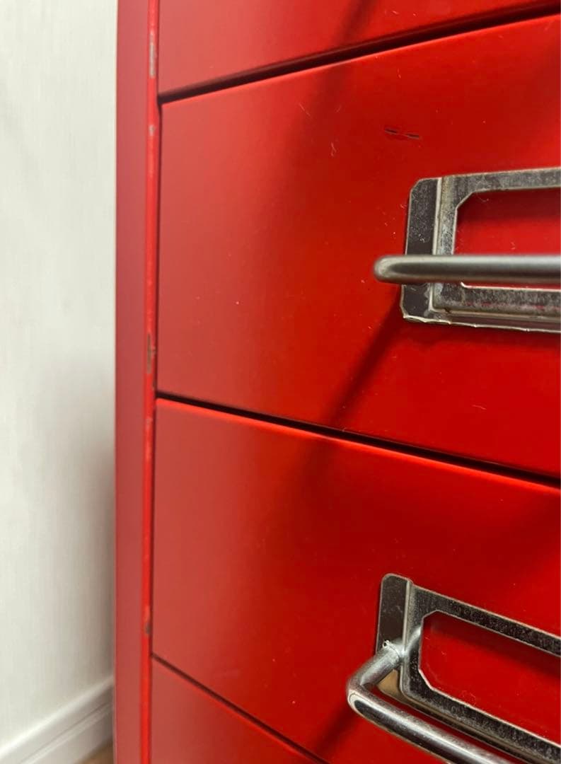 BISLEY スチールキャビネット 赤 6段