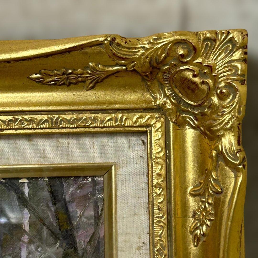 下山宣彦「奥入瀬の春（十和田湖・青森県）」油絵　F6号　購入時の箱付