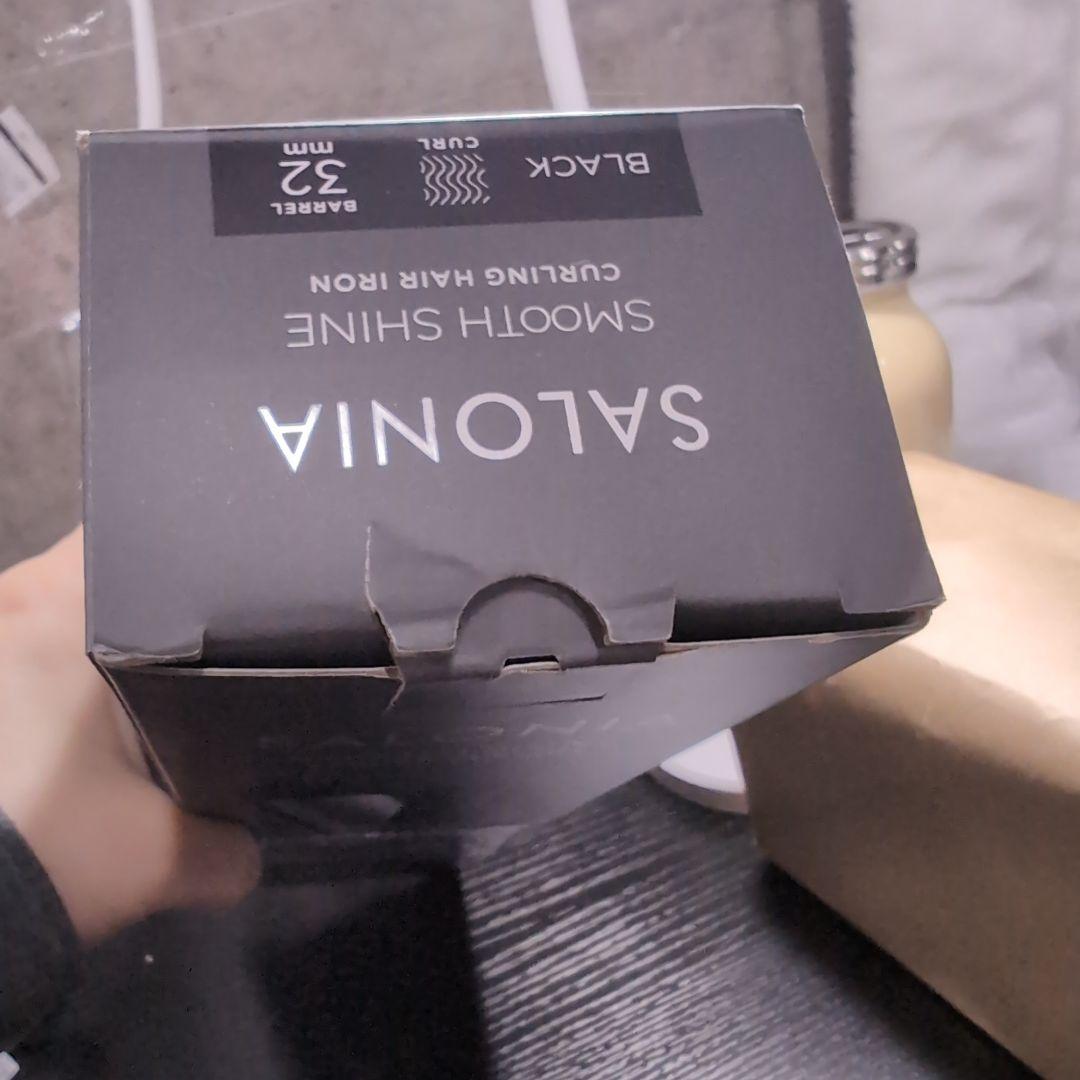 SALONIA スムースシャイン カールアイロン ヘアアイロン コテ 32mm