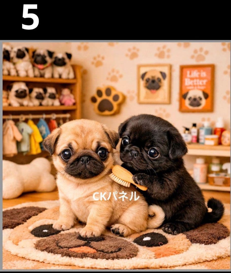 オーダーページ　ハンカチ408 ブラッシングわんこ柄ハンドメイド2/25