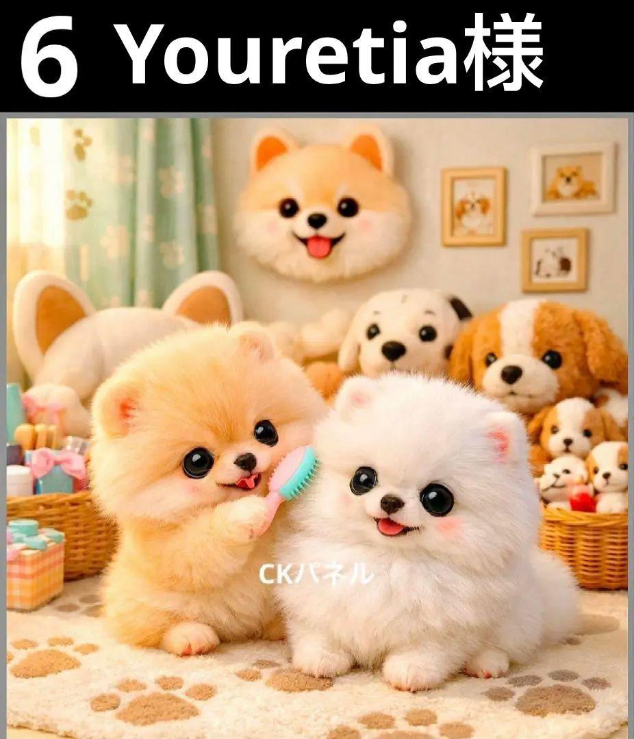 オーダーページ　ハンカチ408 ブラッシングわんこ柄ハンドメイド2/25