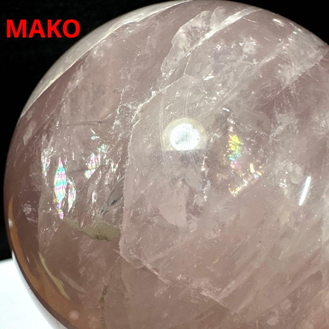 M1924☆スターローズクォーツ丸玉80mm☆天然石　原石☆N50605-A