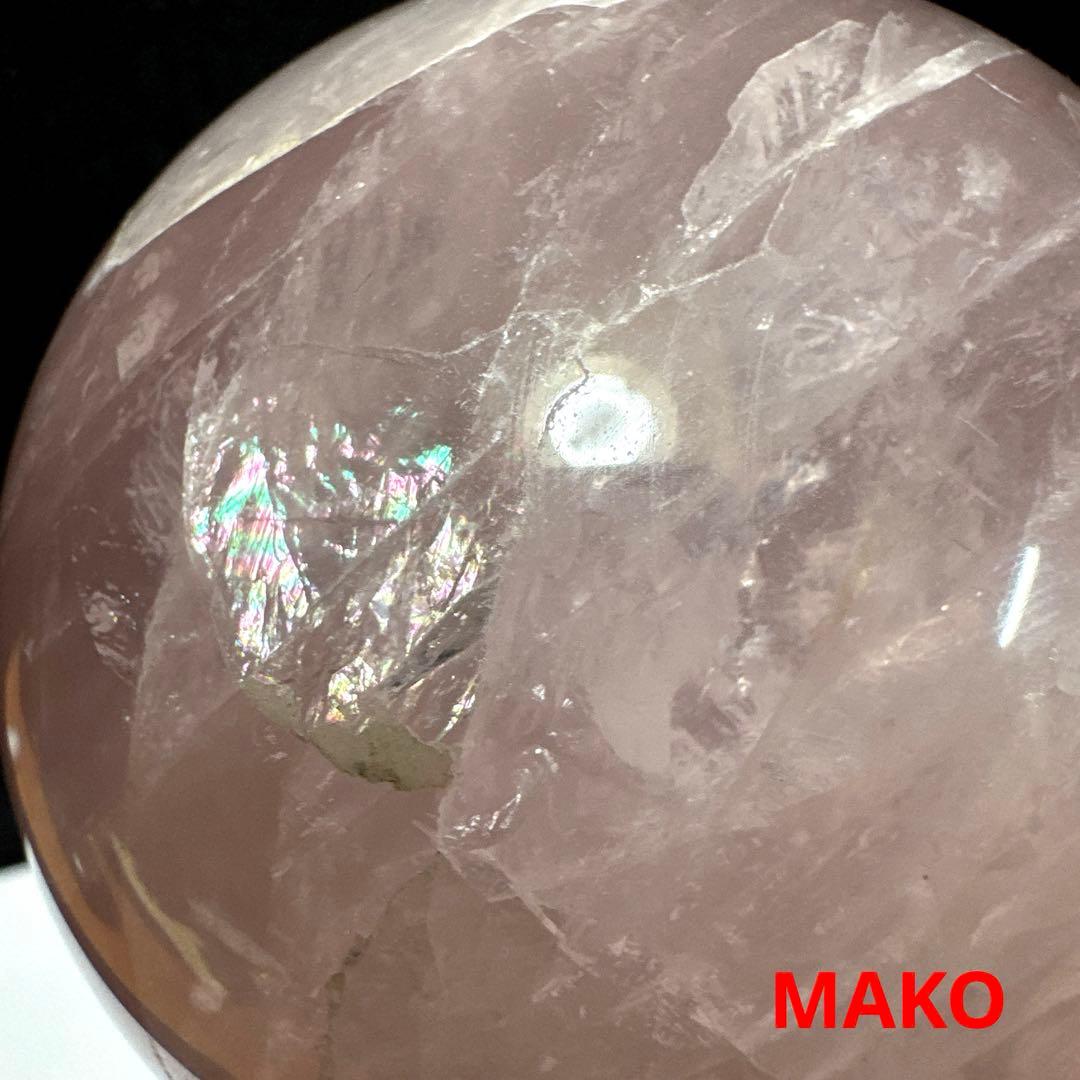 M1924☆スターローズクォーツ丸玉80mm☆天然石　原石☆N50605-A