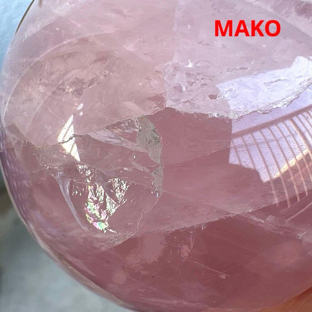 M1924☆スターローズクォーツ丸玉80mm☆天然石　原石☆N50605-A