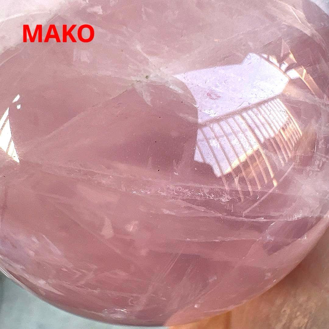 M1924☆スターローズクォーツ丸玉80mm☆天然石　原石☆N50605-A