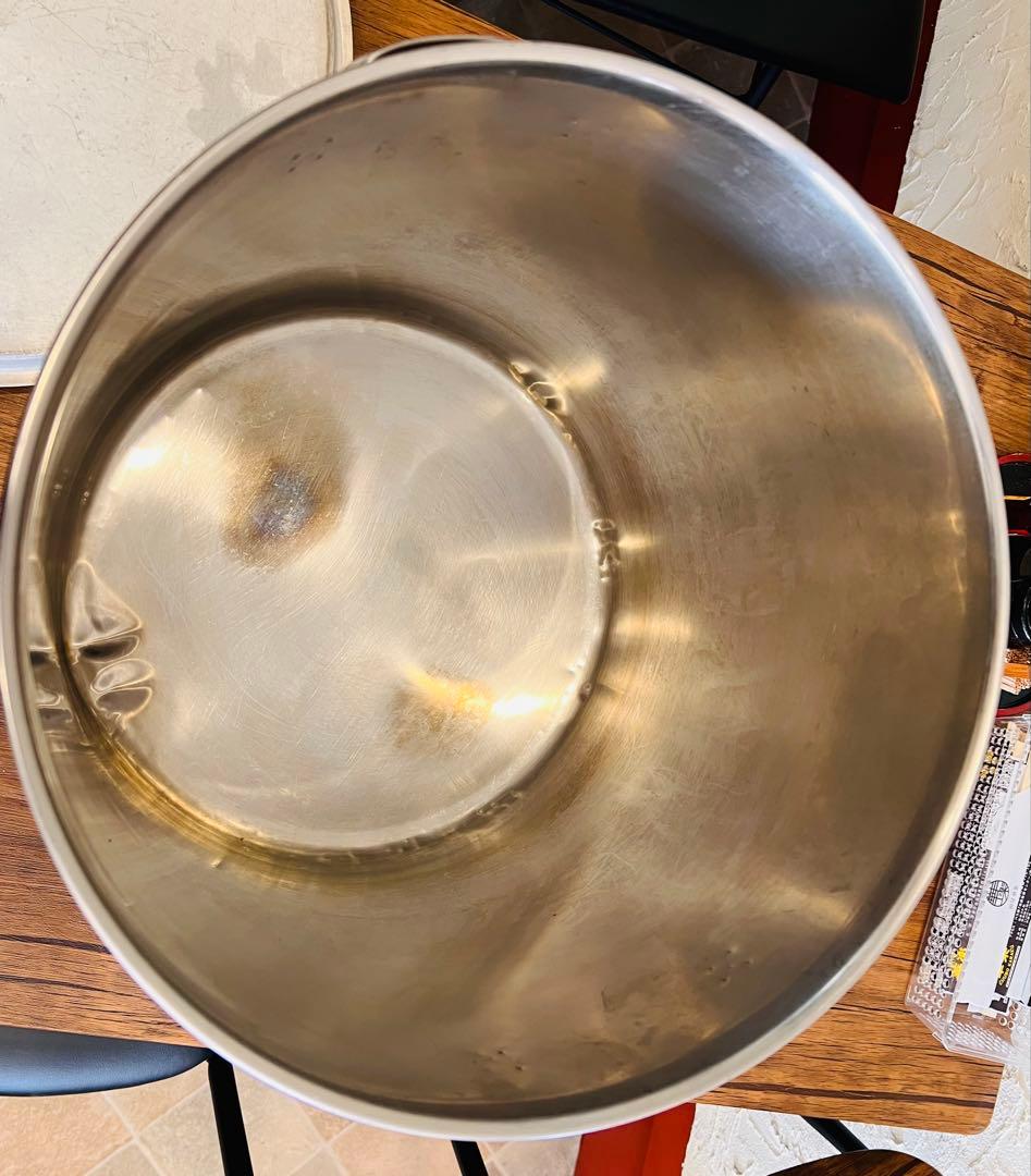 送料込★☆寸胴鍋☆直径38cm☆高さ37cm☆業務用☆大鍋☆蓋付き★現状品