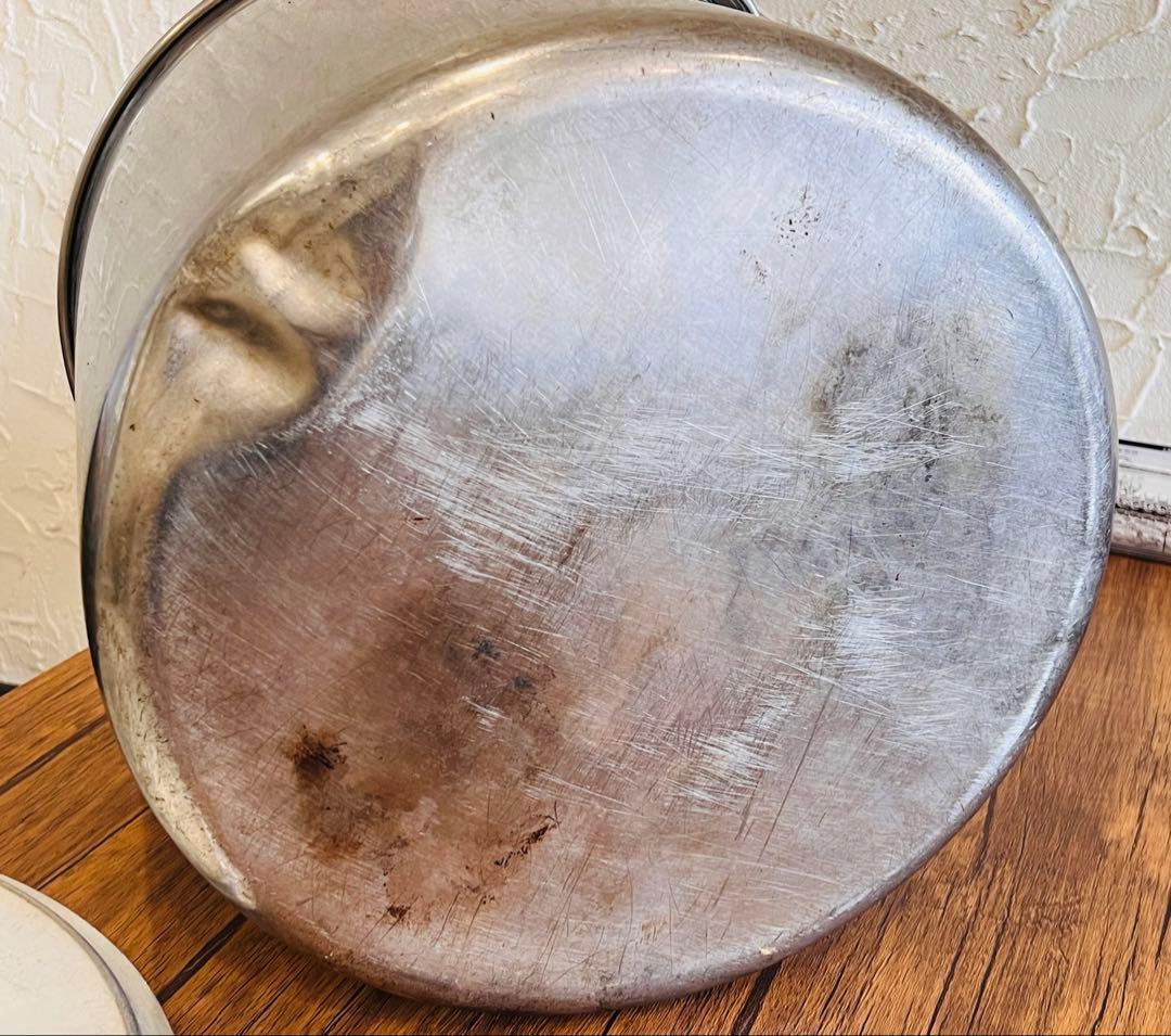 送料込★☆寸胴鍋☆直径38cm☆高さ37cm☆業務用☆大鍋☆蓋付き★現状品