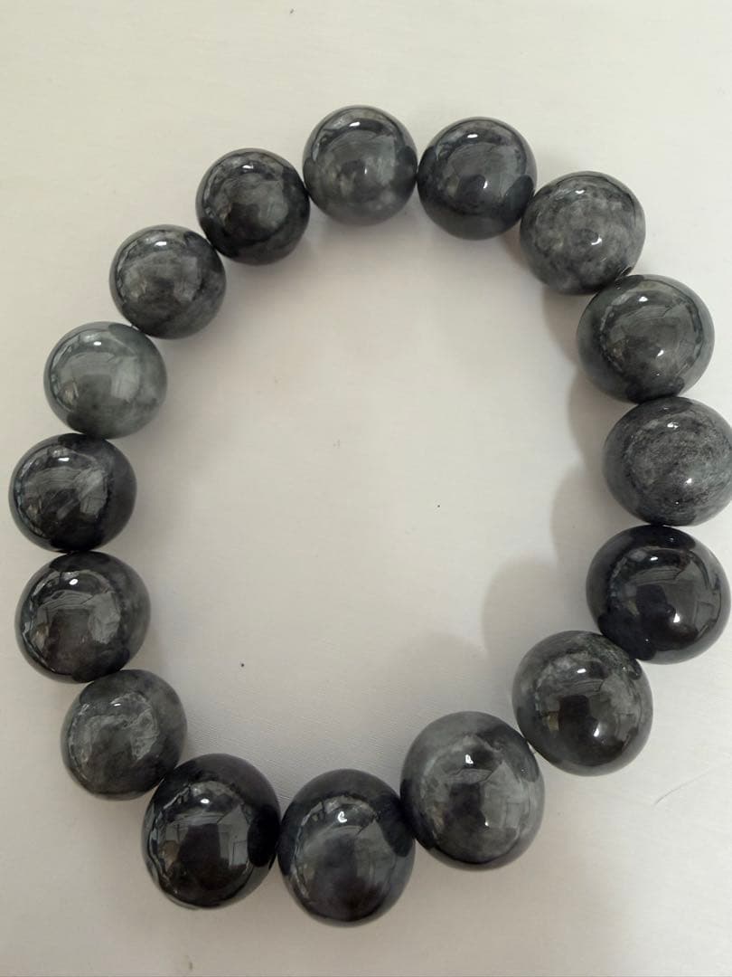 天然石 13ミリ黒翡翠