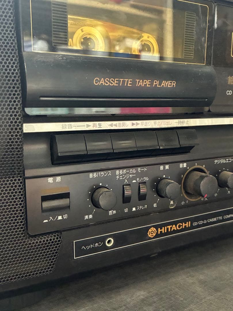 日立製　カセットデッキ CD・カセット