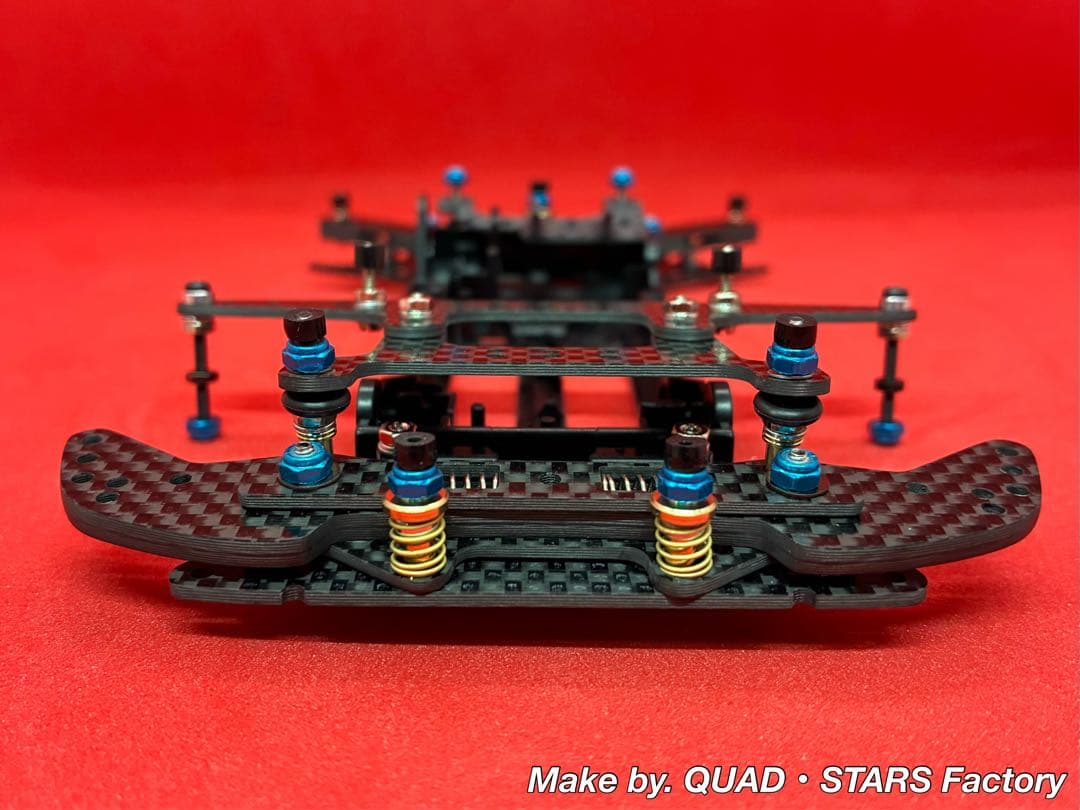 【ミニ四駆・VZ用】2軸ATピボット＋フロント提灯＋1軸アンカー＋モーター押さえ