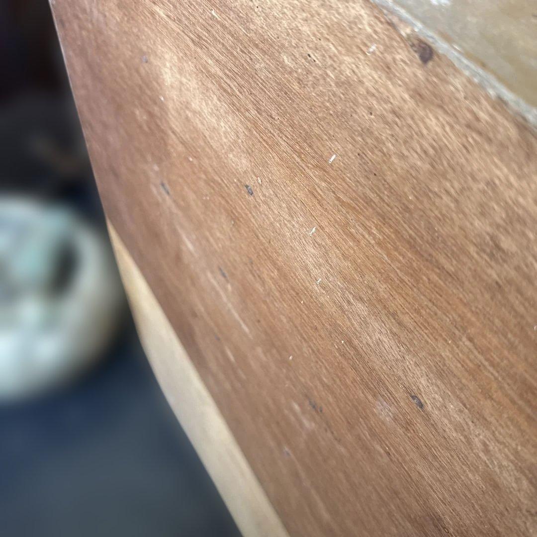 ヴィンテージ　大正ガラス❗️木製ブラウンチェスト 5引き出し ガラス窓付き