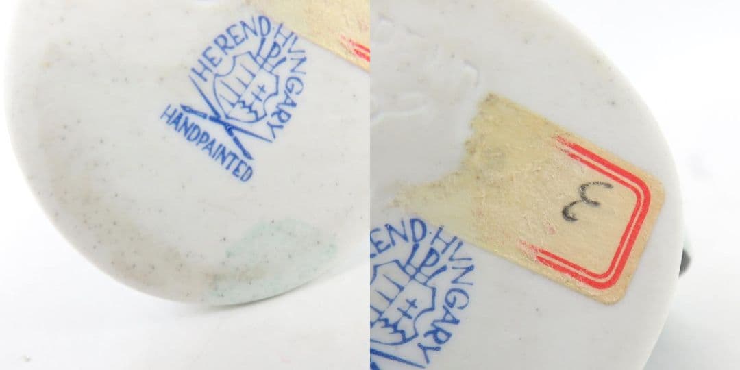 242 HEREND ヘレンド 孔雀 ミニ 高さ5㎝ ピーコック ブルー系