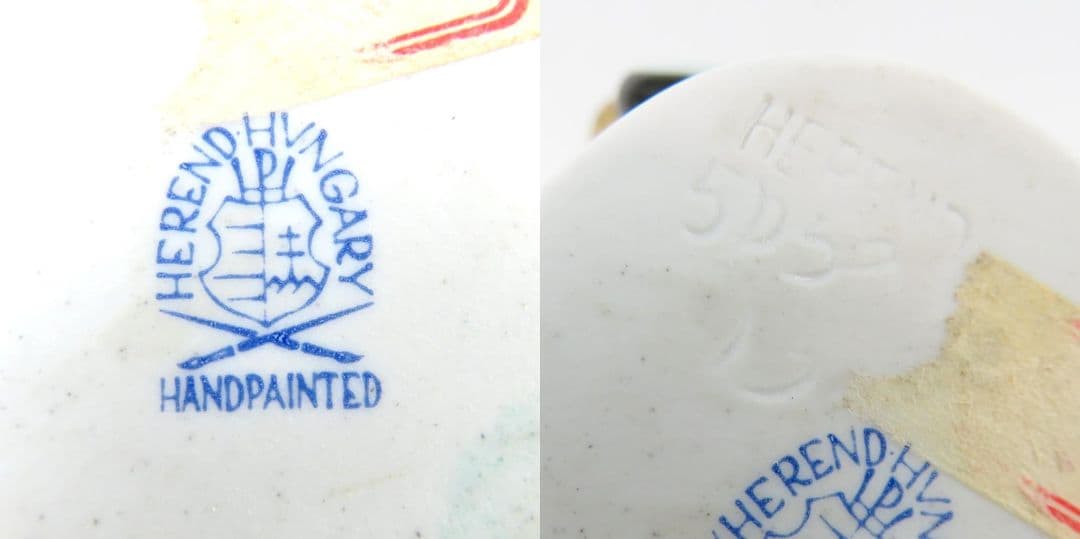 242 HEREND ヘレンド 孔雀 ミニ 高さ5㎝ ピーコック ブルー系