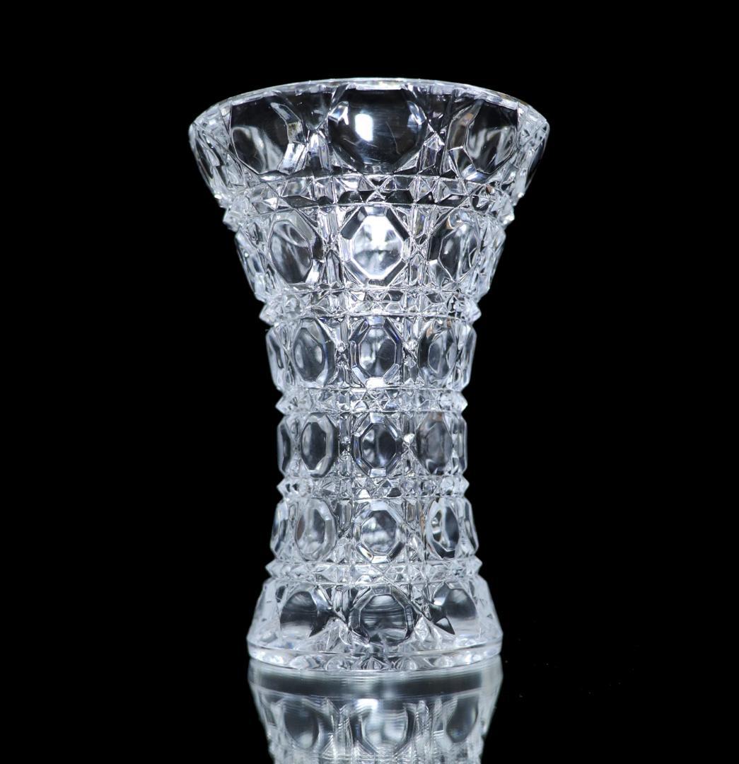 オールド・バカラ 珍品 トランペット型 花瓶 ディアマンピエーリー ダイヤモンド