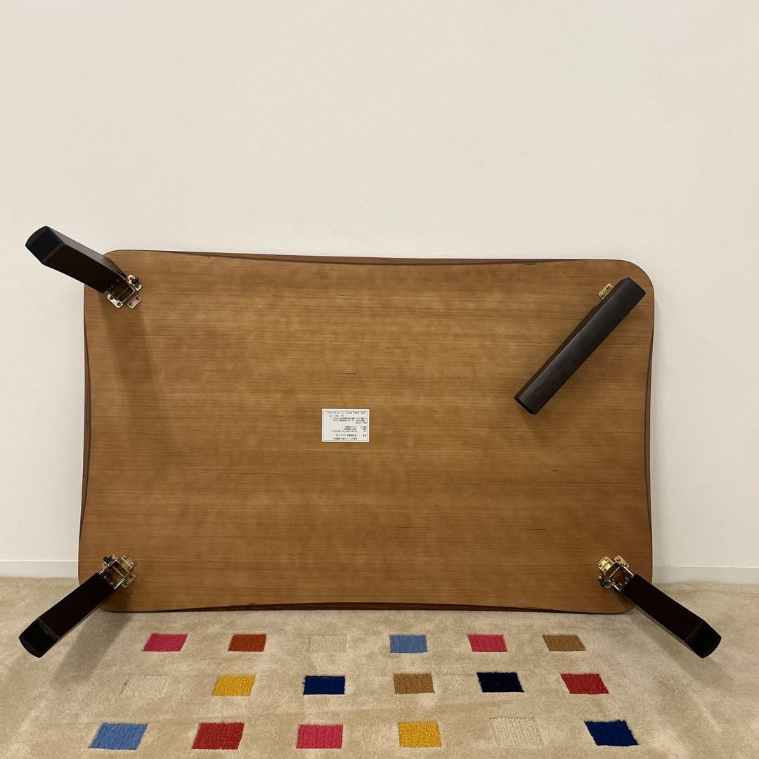 折脚テーブル 120cmテーブル 座卓 折りたたみ式 折脚座卓 木製テーブル