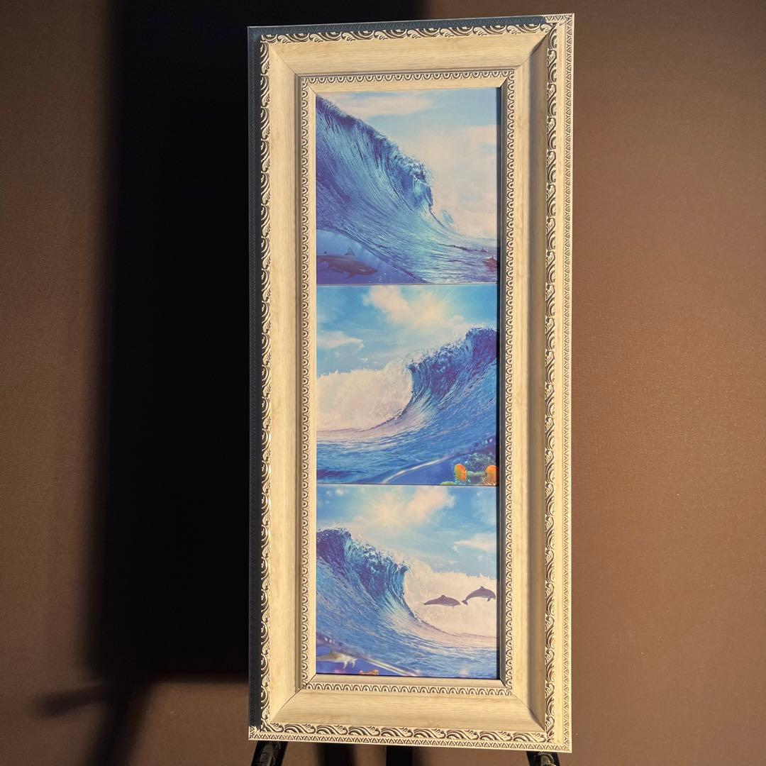 キャンバスプリントアート wave 絵画 額付き インテリア