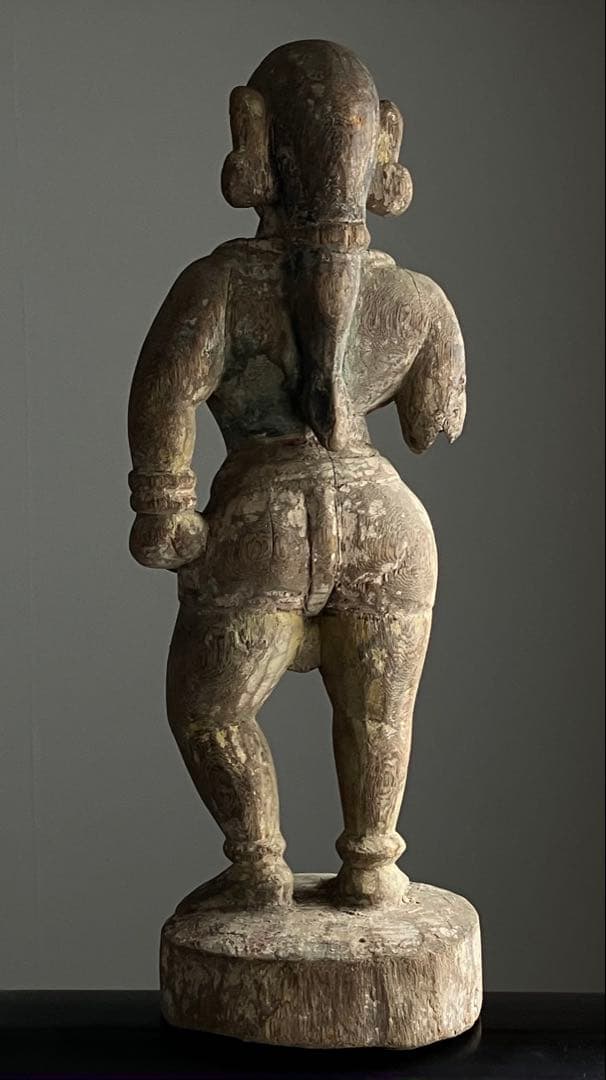 【古い豊穣祈願像 約50㎝ 木彫 祖霊信仰 女神像 19世紀頃】民間信仰仏像歴史