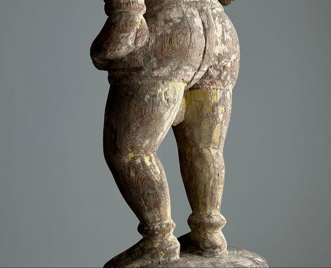 【古い豊穣祈願像 約50㎝ 木彫 祖霊信仰 女神像 19世紀頃】民間信仰仏像歴史