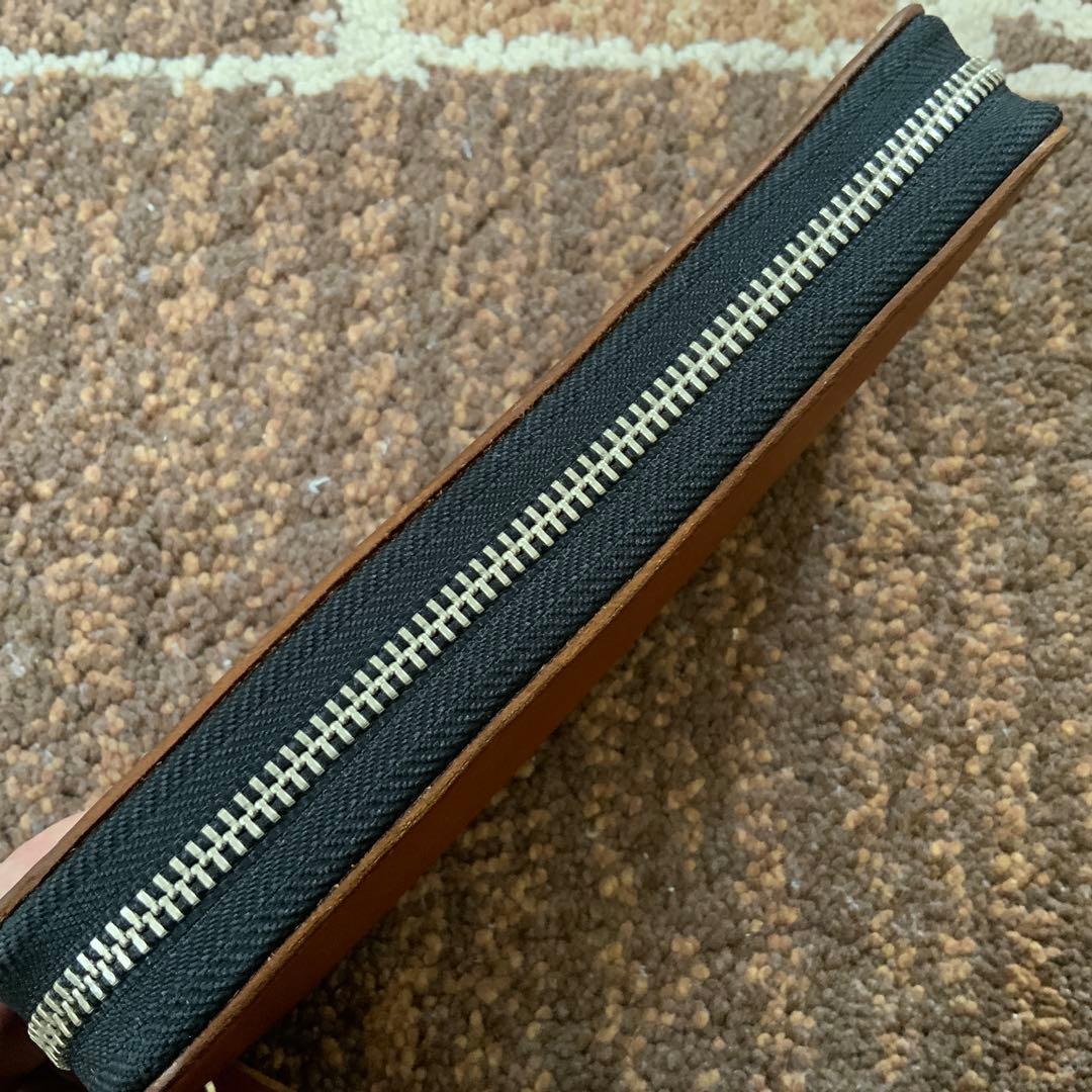 未使用 ラウンドジップウォレット ハンドメイド イタリアンレザー maine