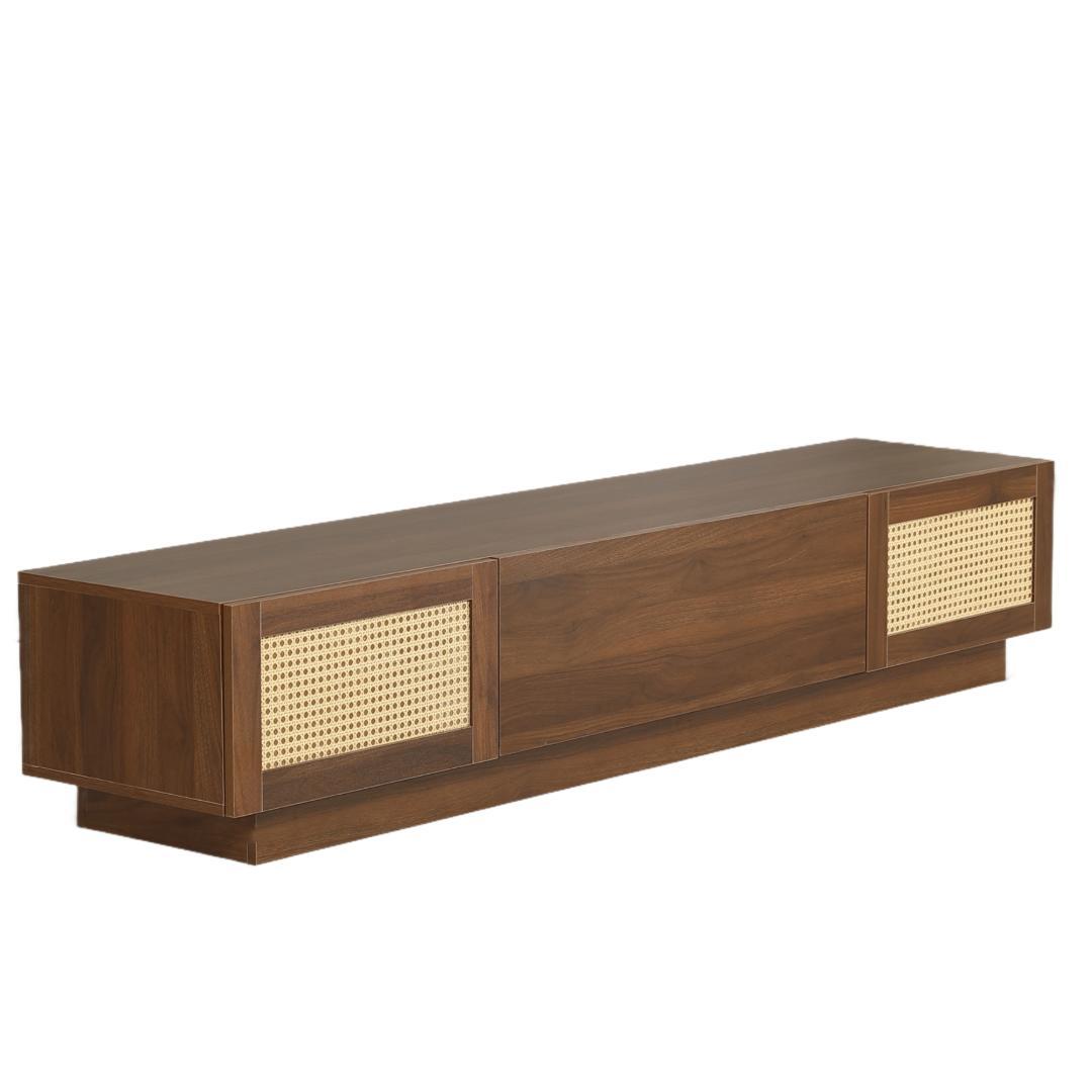 タイムセール！ラダン風テレビ台　引き出し収納　ロータイプ　BROWN