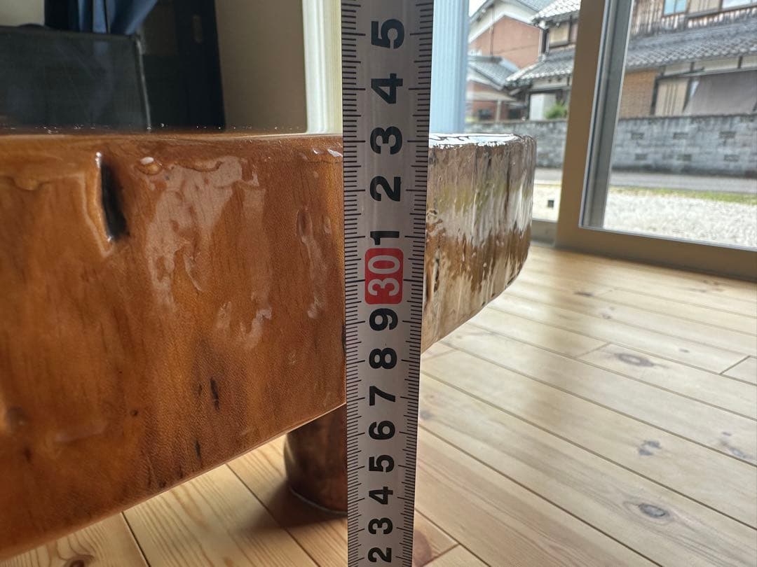 ブビンガ　輪切り　一枚板テーブル