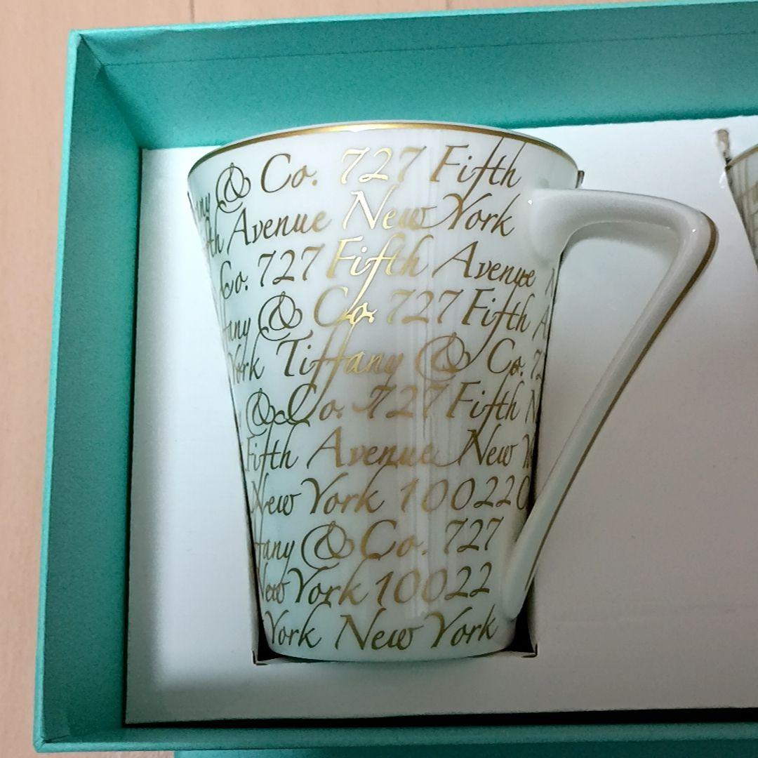 新品未使用　ティファニー ペアマグカップ　ノーツマグ