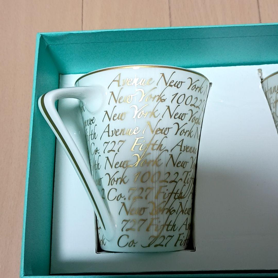 新品未使用　ティファニー ペアマグカップ　ノーツマグ