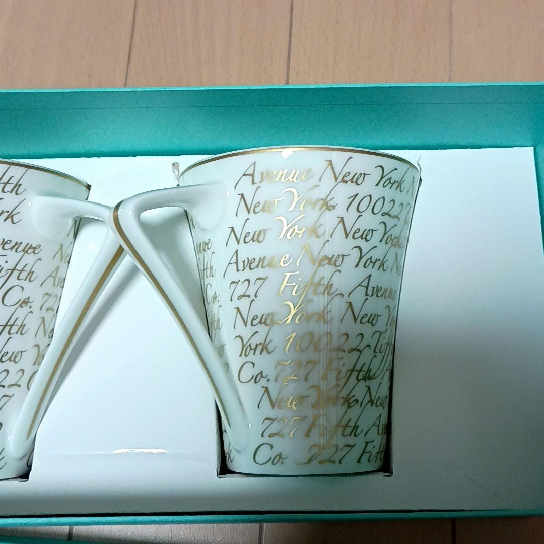 新品未使用　ティファニー ペアマグカップ　ノーツマグ