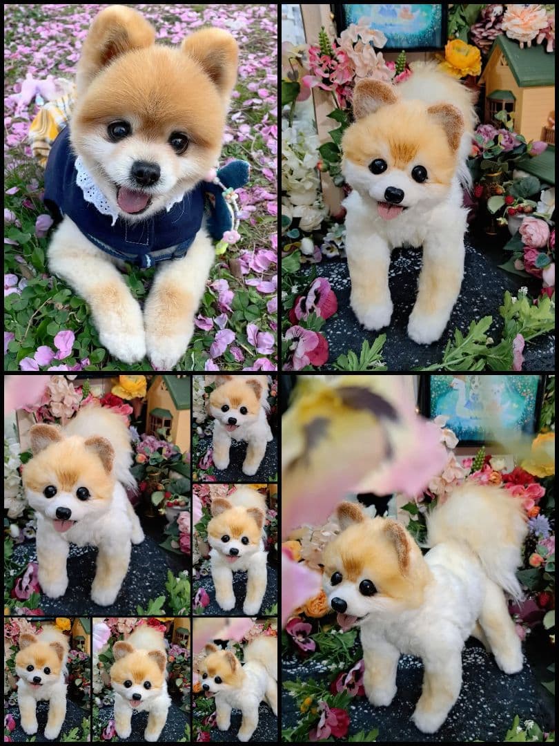 さやページ♥️　ポメ　　ぬいぐるみ　ハンドメイド　オーダー　カズコオガワ