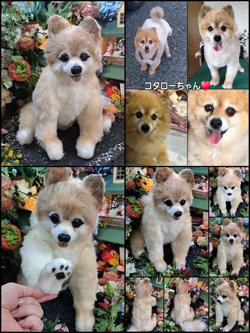 さやページ♥️　ポメ　　ぬいぐるみ　ハンドメイド　オーダー　カズコオガワ