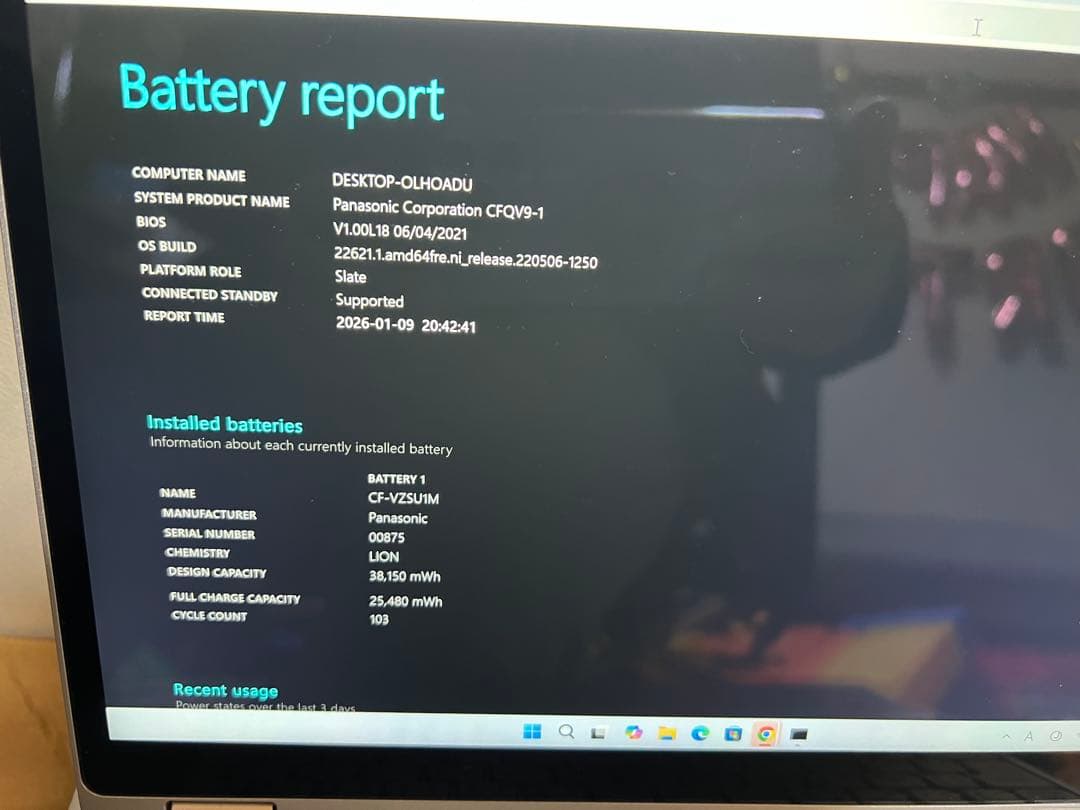 Panasonic Let's note CF-QV9 QV9 タッチパネル