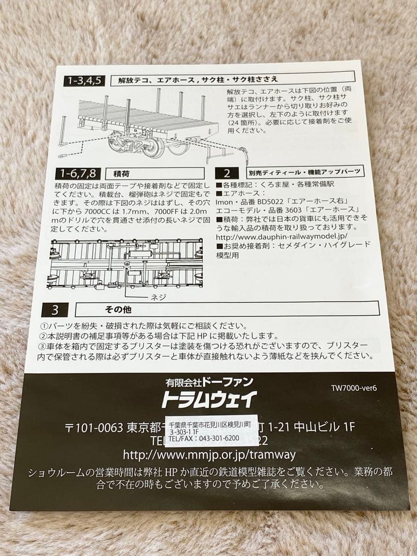 トラムウェイ 国鉄チキ7000 積荷:木材 HOゲージ 新品未使用品　1両