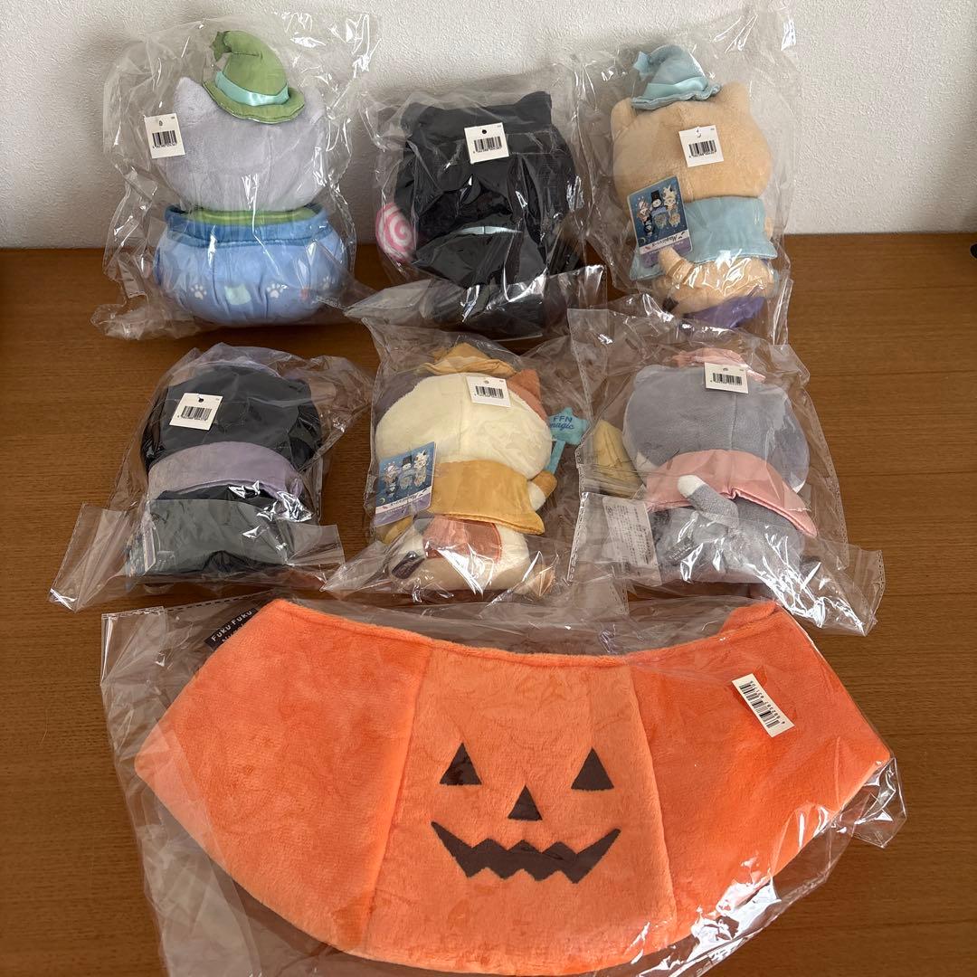 ふくふくにゃんこ ハロウィン ぬいぐるみ かぼちゃバッグ付き
