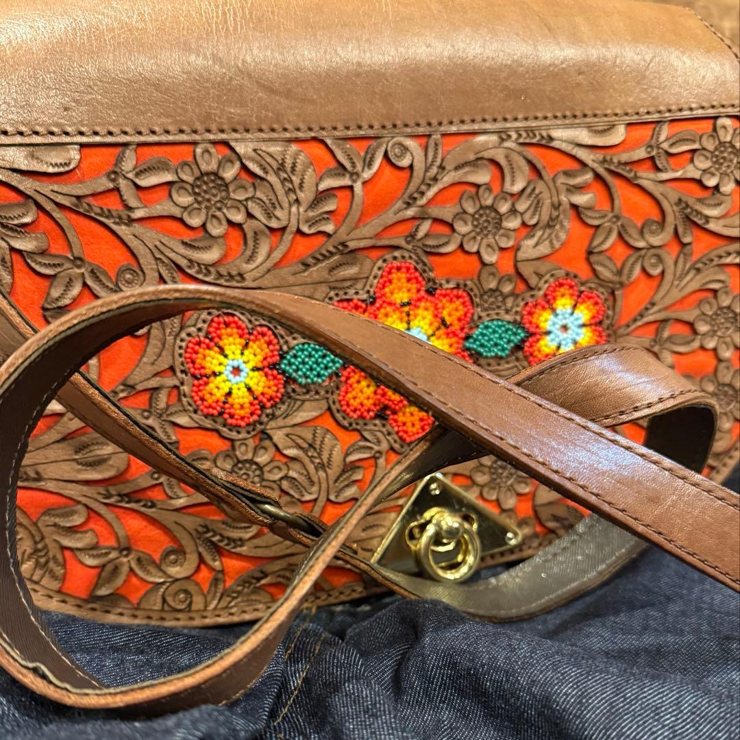 メキシカン　アルテサナル　ハンドバッグ　革