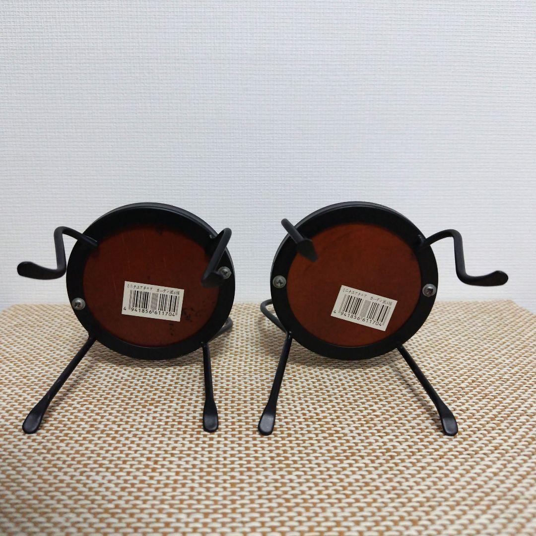 【ドール用】ガーデン風 アイアンチェア 2脚 & テーブルのセット