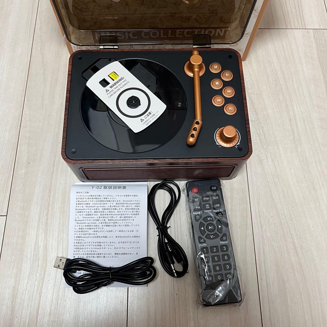 CDプレーヤー Bluetooth 受信/送信 cdラジカセ コードレス 充電式