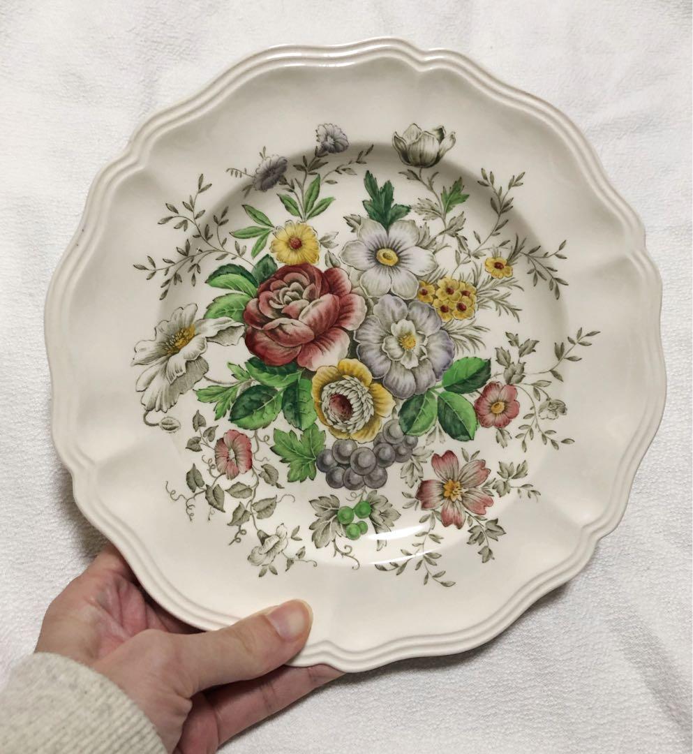 C.1940-50s 英国ロイヤルドルトン・マルヴァーン柄ディナープレート