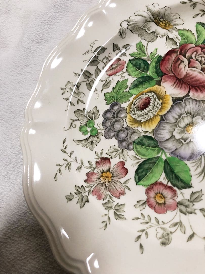 C.1940-50s 英国ロイヤルドルトン・マルヴァーン柄ディナープレート