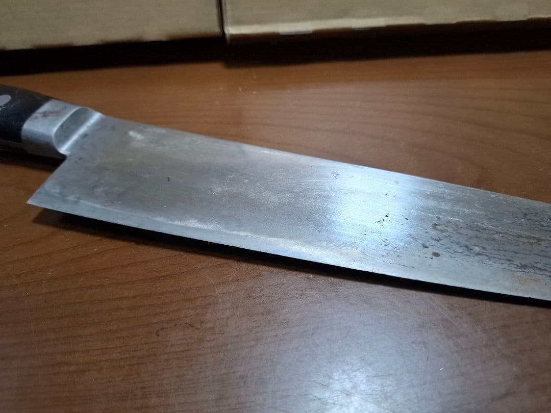 堺 刀司 政重作 牛刀 全長40cm 刃渡り約27cm 料理包丁 本職用