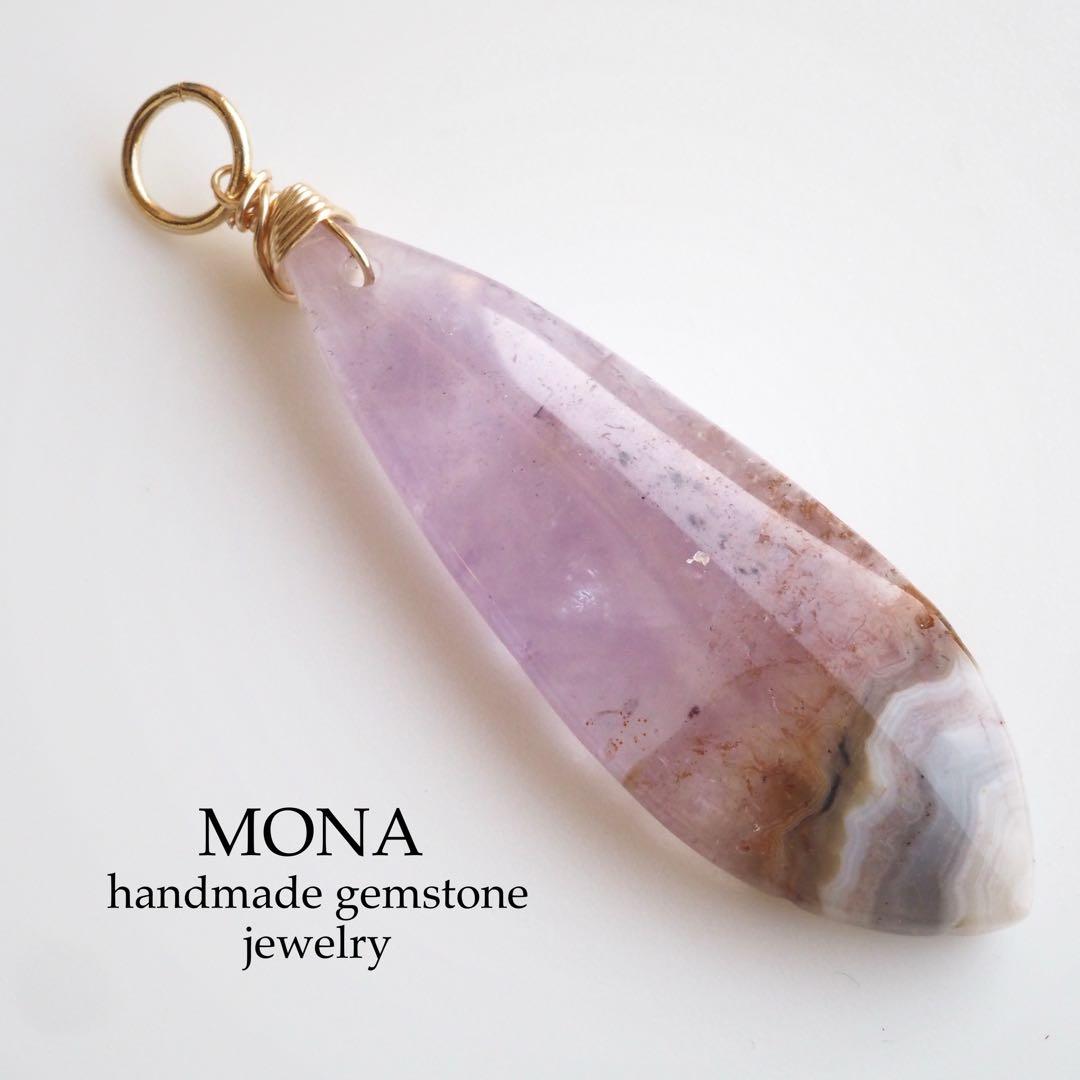 【una cool】ホワイト×アバロン×ブラックシェルの大粒ペアシェイプ