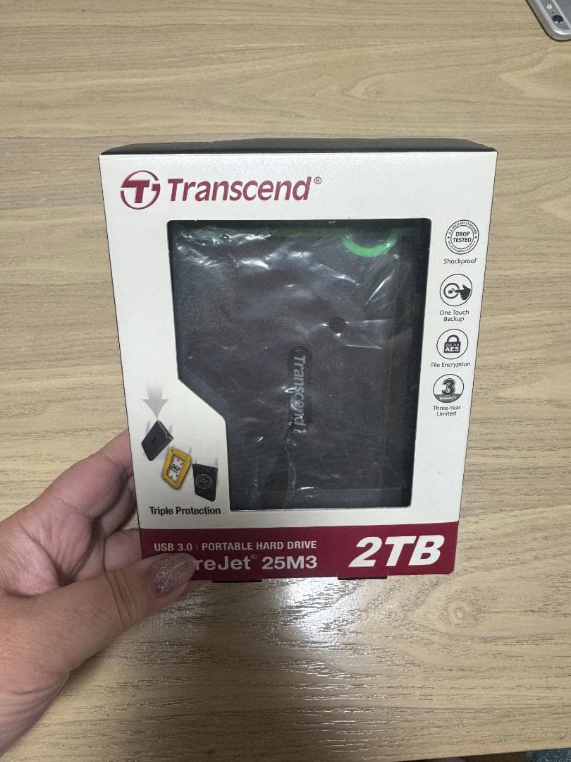 未使用Transcend StoreJet 25M3 2TB