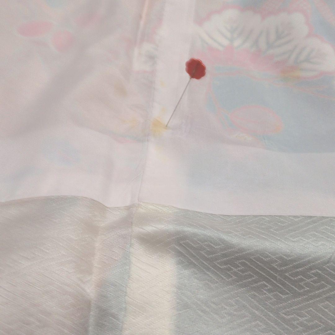 古典柄　七五三着物セット　7歳　女の子　化繊　袋帯、長襦袢　小物