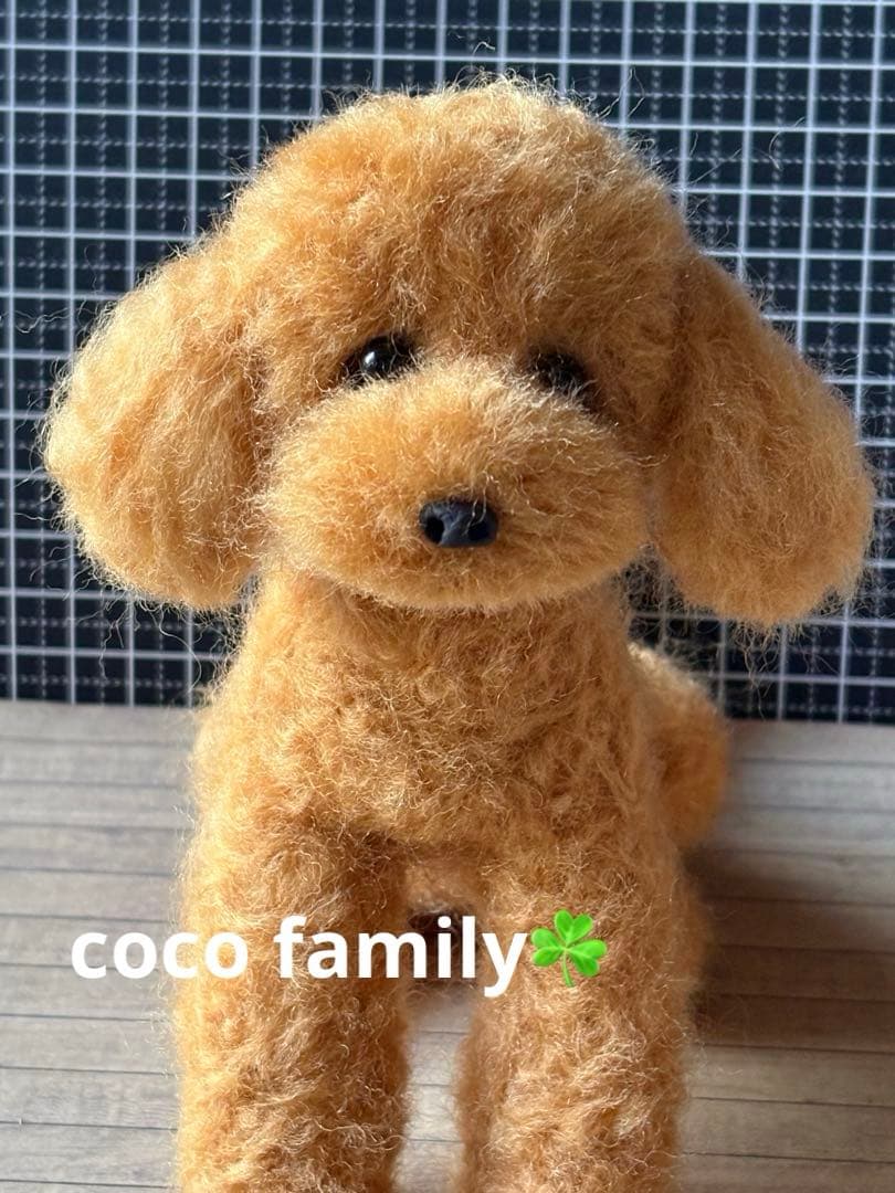 羊毛フェルト トイプードル 大きめ❣️