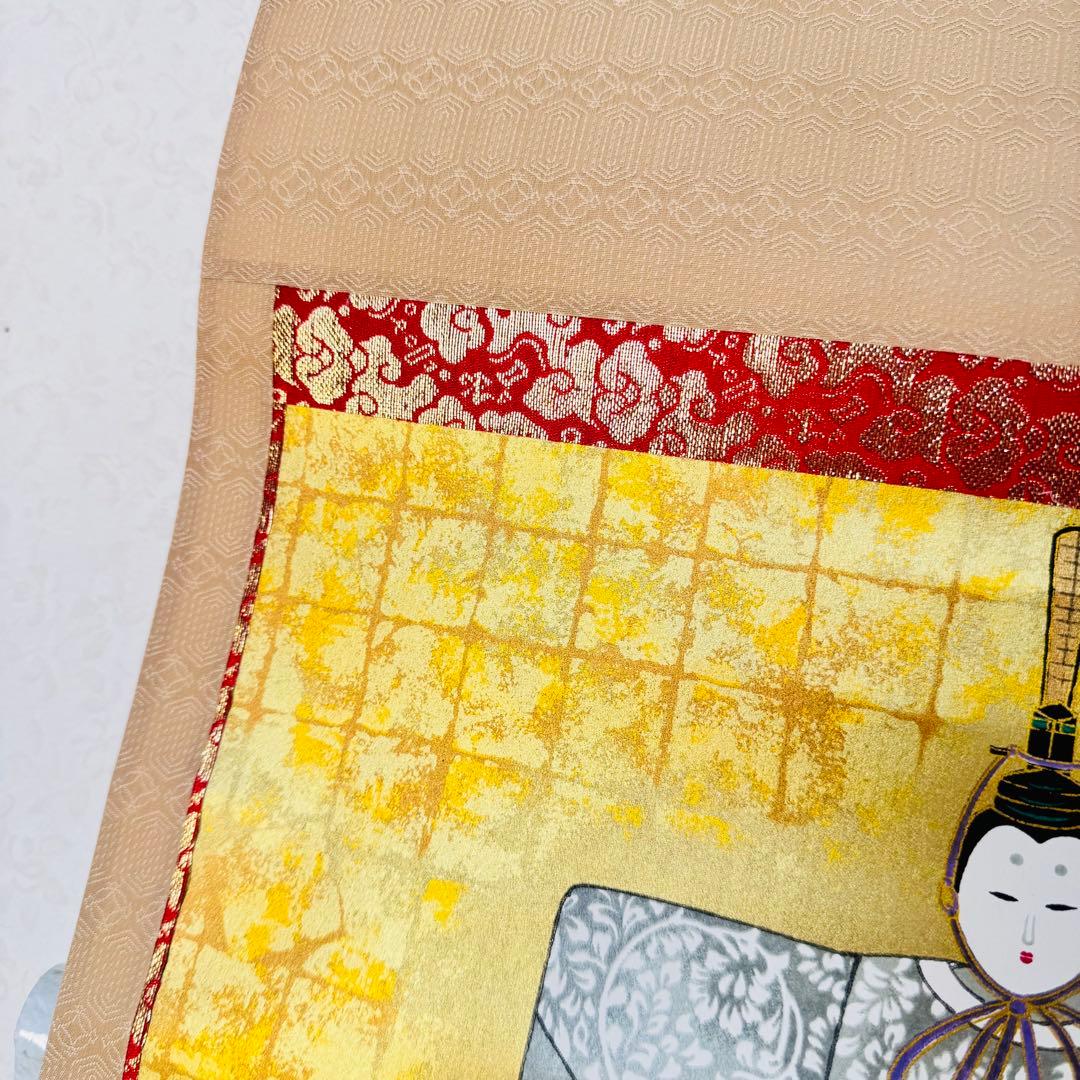 極美品　ひな祭り 雛人形 掛け軸 高級 黄金色 縁起物 風水 運気上昇 桃の節句