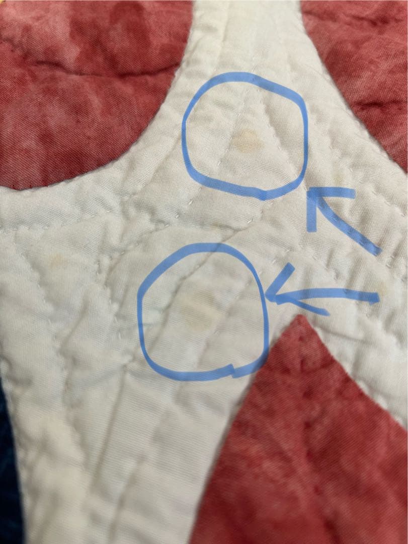 ハワイアンキルトベッドカバー　アンセリウムむら染め　シングルベッド用ハンドメイド