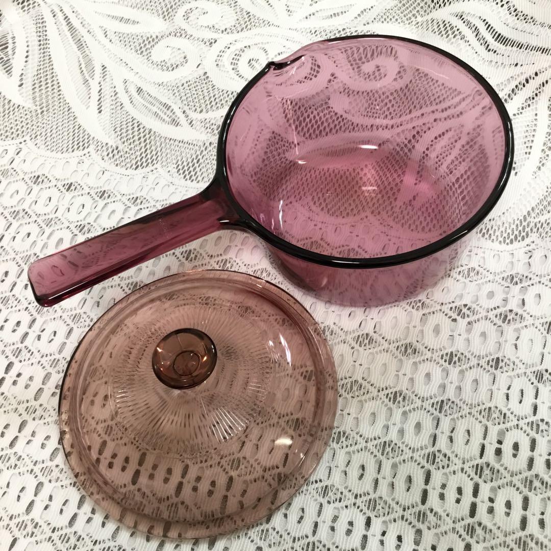 未使用　vision クランベリー　1Ｌ　小ぶり　ミルクパン　光沢良品
