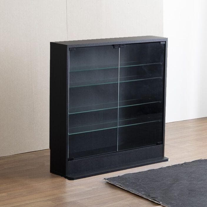 【幅80cm×奥行18cm】コレクションケース　ブラック