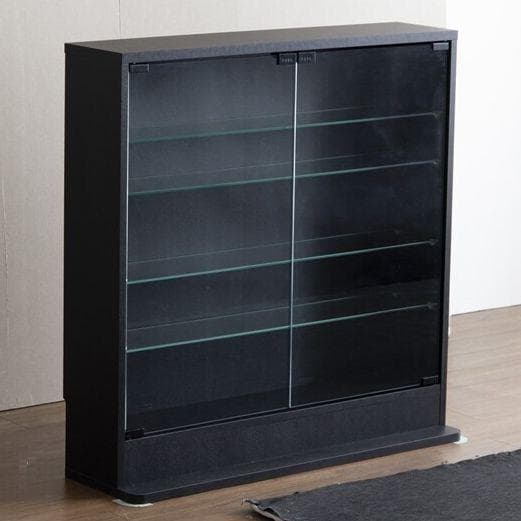 【幅80cm×奥行18cm】コレクションケース　ブラック