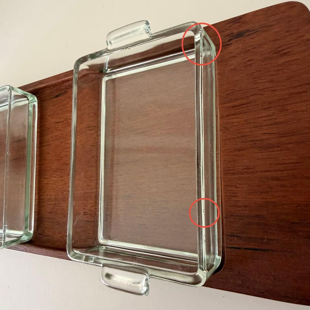 デンマーク サービングトレイ 仕切りガラス皿